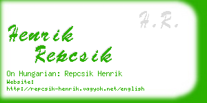 henrik repcsik business card